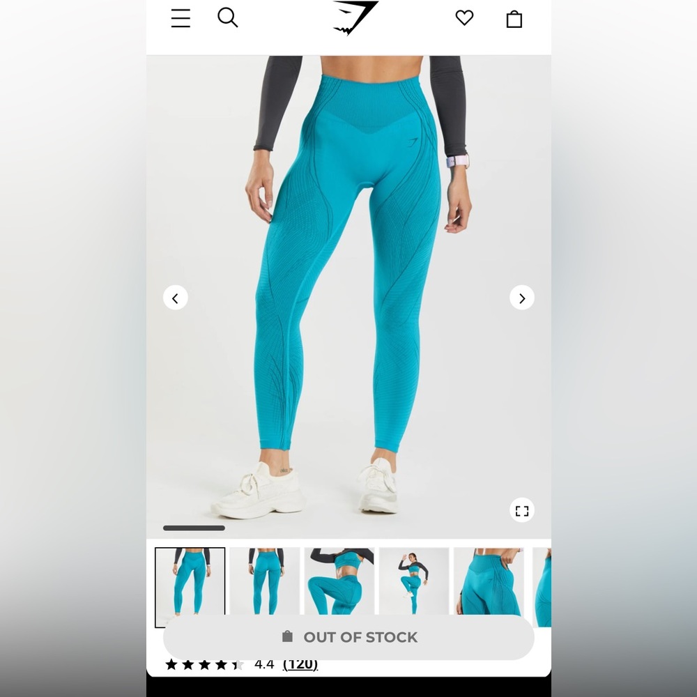 Gymshark | Apex Seamless Leggings in Shark Blue/ Atlantic Blue